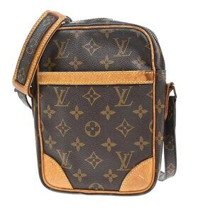 LOUIS VUITTON Danube Shoulder Bag Monogram Leather Brown France M45266 36KB233